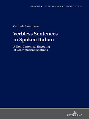cover image of Verbless Sentences in Spoken Italian